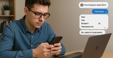 Регистрация через чат боты