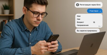Регистрация через чат боты
